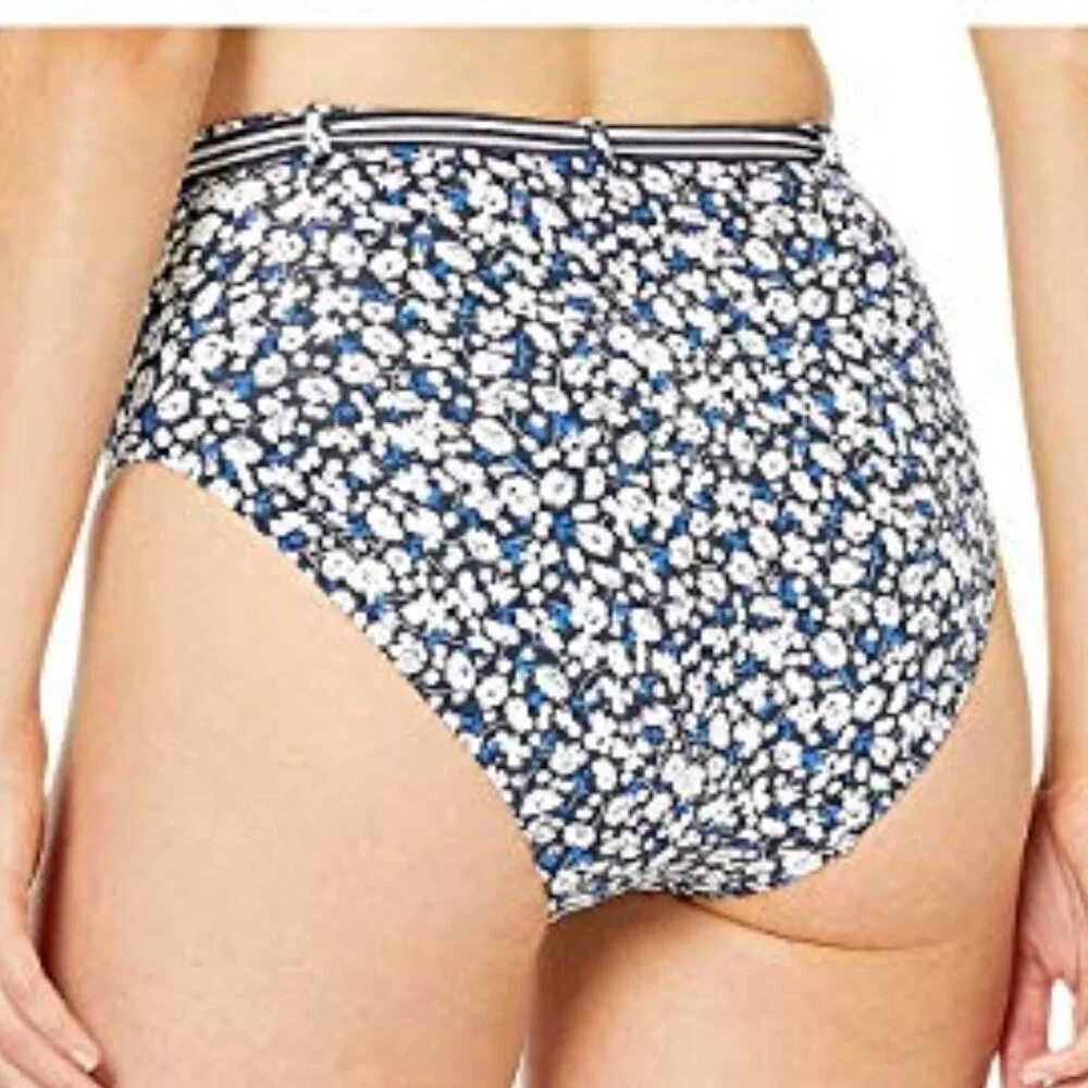 Lauren Ralph Lauren Floral Belted High-Waist Bikini Bottoms - Picture 10 of 10